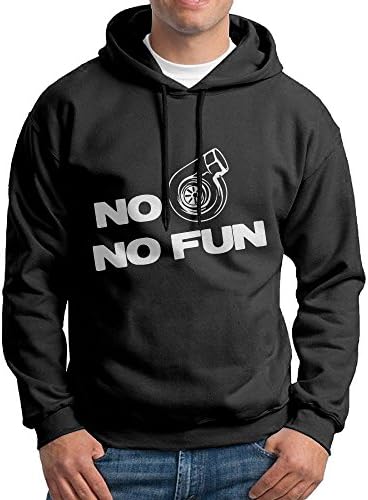 XiaoTing Men No Turbo No Fun Leisure Baseball Black Fleeces S