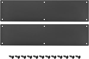 uxcell 2pcs Door Kick Plate, 4 x 16 Inches Aluminum Kick Plate Door Plate for Exterior Front Door or Back Door, Avoid The Doo