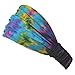 Casualbox Tie-Dye Headband Bandana Boho Hippie Retro Flower psychedelic 60's A,Free Size