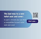 Duravit D-Code Compact Soft Close Toilet Seat Urea Thermoset White Stainless view 4