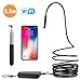 DBPOWER 2MP HD Wifi Endoscope Semi-rigid Cable 6 Adjustable Led IP67 Waterproof Wifi Borescope Inspection Snake Camera with Telescoping Handle for Android, iPhone, iPad, Samsung&Tablet(3.5M/11.5ft)