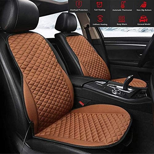 フロントカーシートホットヒーターヒーター付きパッド オートクッションカバーヒーティングウォーマー ドライバーヒーター付きシートパッドで疲労を和らげるボディ オフィスチェア用 トラック ホーム いつでも送料無料