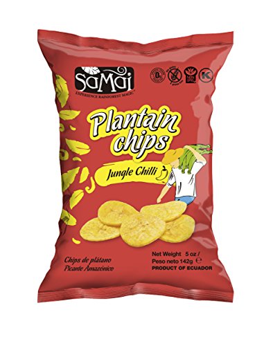 Samai Plantain Chips Jungle Chili 5 oz (Pack of 8)