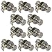 10 Pack of Pro-Grade Classic Privacy Bed Bathroom Door Knobs Handles, Satin Nickel
