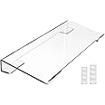 MaxGear Acrylic Keyboard Holder, Clear Computer Stand for Desktop, Adjustable Height Keyboard Riser with Rubber Pad for Easy Ergonomic Typing at Office Desk, Home, School