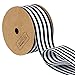 LaRibbons Black and White Striped Grosgrain Ribbon for Gift Wrap Ribbon, 1-1/2 Inch by 10 Yard/Spool