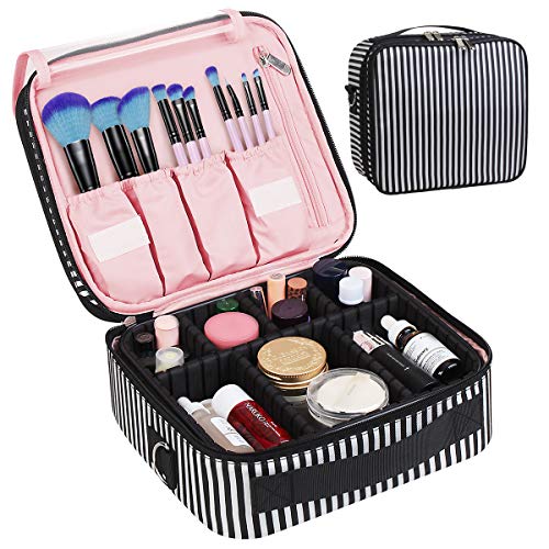 CREATIVE DESIGN Large Makeup Bag, 3 Layers Travel Makeup Organizer Cosmetic Bag Portable Train Cosmetic Case for Make up Accessories Digital Accessories 1 CREATIVE DESIGN Large Makeup Bag, 3 Layers Travel Makeup Organizer Cosmetic Bag Portable Train Cosmetic Case for Make up Accessories Digital Accessories