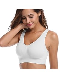 MIRITY Sujetadores deportivos acolchados para mujer  dom Seamless Spandex Yoga Bra Pack de 2