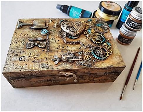 This is a wooden box Inspired by Steampunk style decorative box