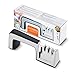 Kitchen Knife Sharpener, Professional Chef Kitchen Sharpener 4-in-1 Knife and Scissor Sharpening Kit with Non-slip Base and Ergonomic Design for Dull Knives and Scissors, Fast and Easy(Silver)