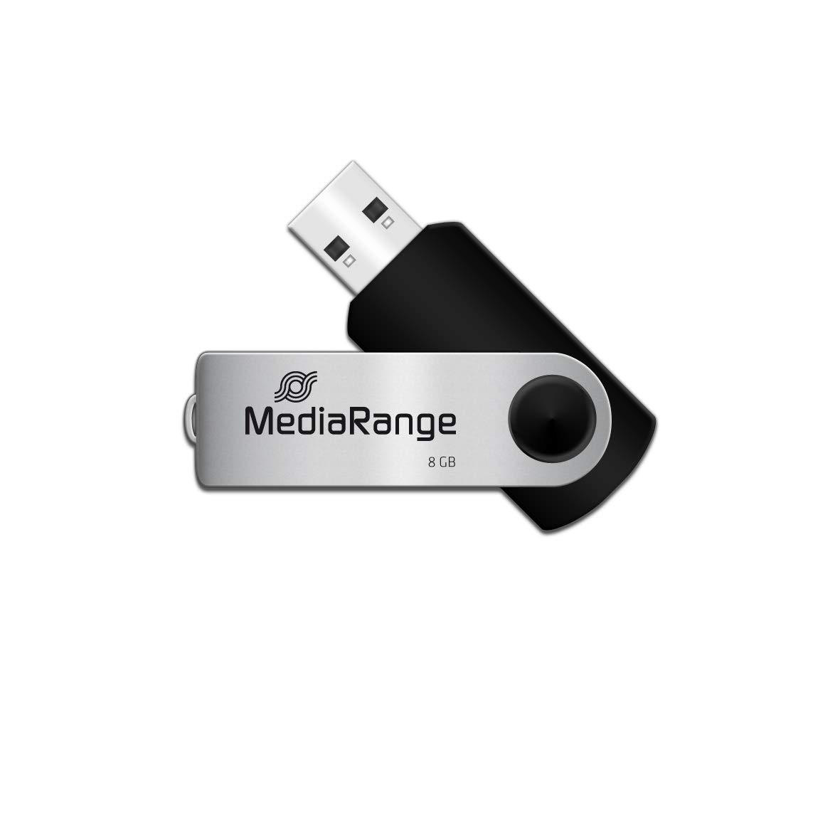 MediaRange MR908 Flexi USB Stick 8GB 15MB/s USB 2.0 black-silver