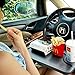 Automotive Trays with 2 in 1 Car Steering Wheel Desk, Tablet Mount, Pen Holder, and Drinks Holder - Convenient Car Tray and Desk for Eating and Working