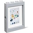 Room Copenhagen Lego Picture Frame - Stackable, Tabletop or Wall Display Photo Frame, Fits 5 x 7 in Photos, Grey