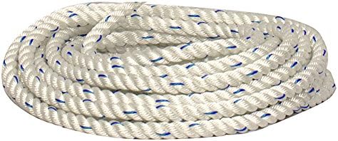 Madaco Roof Construction Fall Protection Heavy Duty Industrial Safety 30FT 3-Strand Polypropylene Rope ANSI OSHA L-030