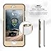Zizo ION Series iPhone 8 Plus Case/iPhone 7 Plus Case - Military Grade Drop Tested with Tempered Glass Screen Protector (Gold/Clear)