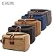 Men's Toiletry Bag Canvas Shaving Dopp Kit Travel Bathroom Bags Organizer (Black)