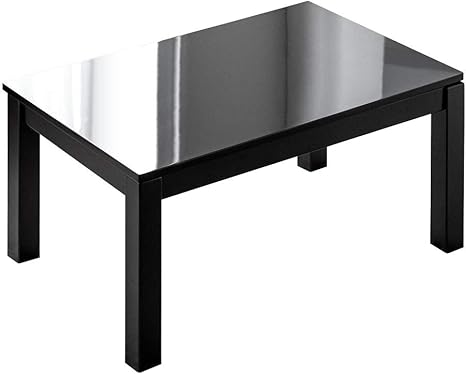 Amazon Co Jp タンスのゲン こたつテーブル 組立品 80 50 長方形 モノトーン 鏡面 コンパクト オールシーズン ブラック 00am ホーム キッチン