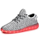 Joansam 7 Colors LED Luminous Unisex Sneakers Men & Women USB Charging Light Colorful Glowing Leisure Flashing Shoes Sprot Shoes JSSG07-40