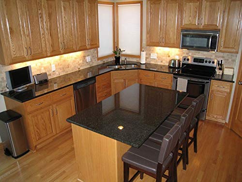image for EZ FAUX DECOR Marble Self Adhesive Granite Black Roll Kitchen Countert