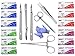 Sutures Thread with Needle + Training Tools (19 Mixed PK) for Medical, Nursing and Vet Student's Surgical Practice Kit; Tactical Training Set; Outdoor Survival Demo; First Aid Learning Gear