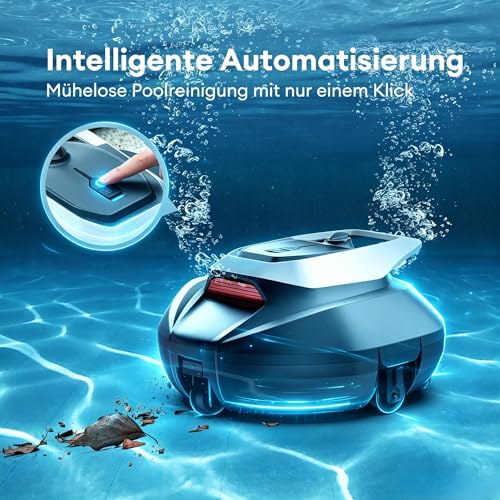 Pooleco 10 Pool Robots (2026 Upgrade), Pool Robot Battery with Dual Motor System, 90 Minutes Running Time for Pools up to 80 m², Automatic Parking, Suitable for Various Pool Types