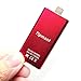 For iPhone USB 3.0 Flash Drive 3in1 OTG Cell Phone Memory Stick Lightning iOS Apple iPad iPhone 5 6 6S 7 Plus Pen Drive External Storage Tipmant - Red 16GB