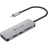 5-in-1 USB-C Hub with 4K HDMI Output and Card Reader