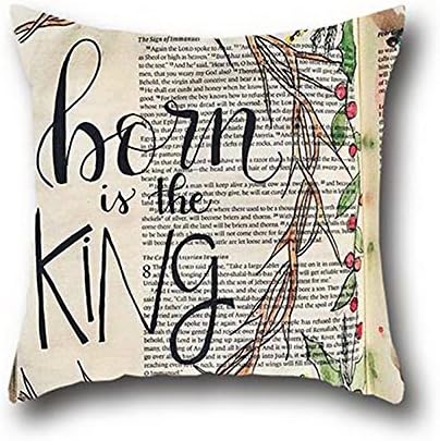 Robert Beautifulcute Traditional Pillow Case Christian Bible Verse Removable With Zip Pillow Cover Watercolor Standard Case Craft 16*16