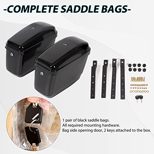EGO BIKE Hard Motorcycle Saddle Bags Saddlebags W/Mounting Kit