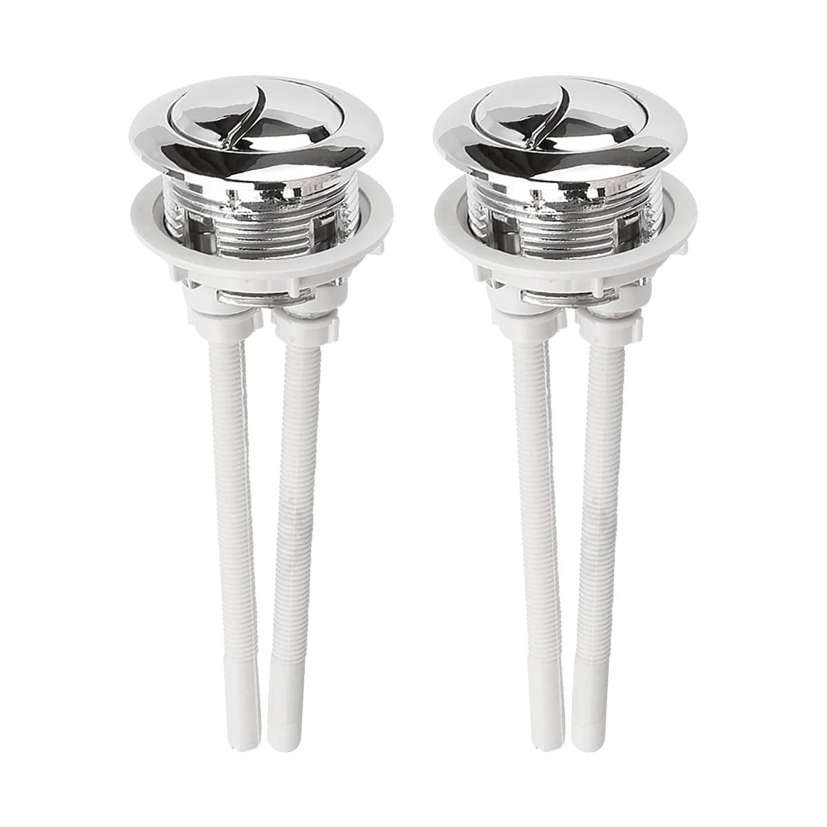 2PCS Toilet Flush Buttons Replacement Jagowa Toilet Dual Flush Button 38mm Round Head for Bathroom Toilet Water Tank