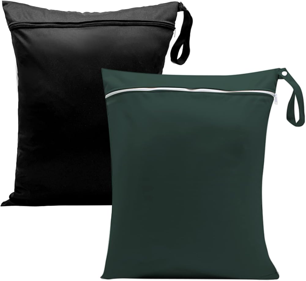 Zngou Wet Bags 13x14in 2Pcs Reusable Waterproof Nappy Laundry Organizer