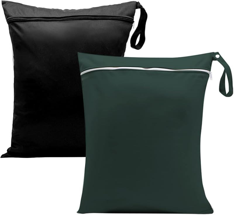 Zngou Wet Bags 13x14in 2Pcs Reusable Waterproof Nappy Laundry Organizer