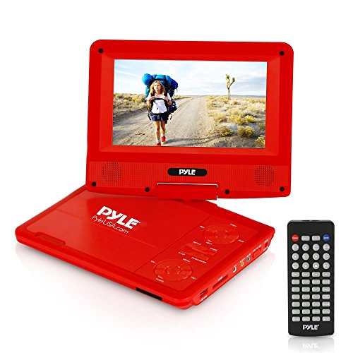 7" Portable Multimedia Disc Player High Res CD DVD Player with Swivel Angle Flip Screen