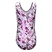 One-piece Toddler Gymnastics Leotard Shining Kiss Flowers Print Ballet Dance Leotard for Little Girl
