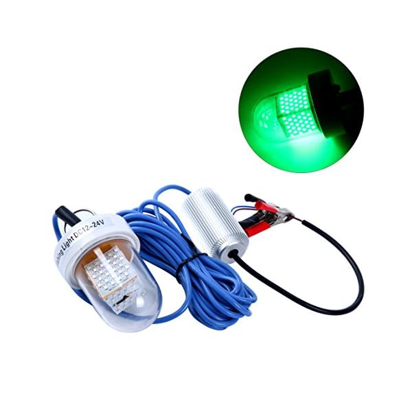 YaeMarine-Boat-Marine-Green-12V-24V-60W-126LED-3780-Lumens-IP68-Lure-Bait-Finder-Night-Fishing-Light-Submersible-Deep-Drop-Underwater-Light-Green-60W