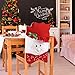 Christmas Chair Covers Slipcovers for Dinning Room, Set of 2 Mr & Mrs Santa Claus Hat Christmas Chair Back Covers for Xmas Decorations Home Kitchen Decor