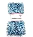 PEPPERLONELY 36 FT Christmas Tinsel Garland Classic Christmas Decorations, Light Blue