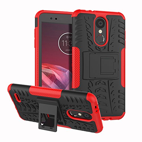 LG Aristo 2 Case,LG Tribute Dynasty/Rebel 3 LTE / X210 / LG LV3 2018 Case Heavy Duty Dual Layer Durable Armor Protective Phone Cover Cases with Kickstand for LG Aristo 2 / LG K8 2018,Red - Thumbnail 7