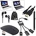 EEEKit 7in1 Starter Kit for ASUS Transformer Book T200 T200TA T100 T100TA Tablet, Micro HDMI to HDMI Cable + USB OTG Hub Adapter Cable + 2.4Ghz Wireless Mouse + Stylus + Earphone