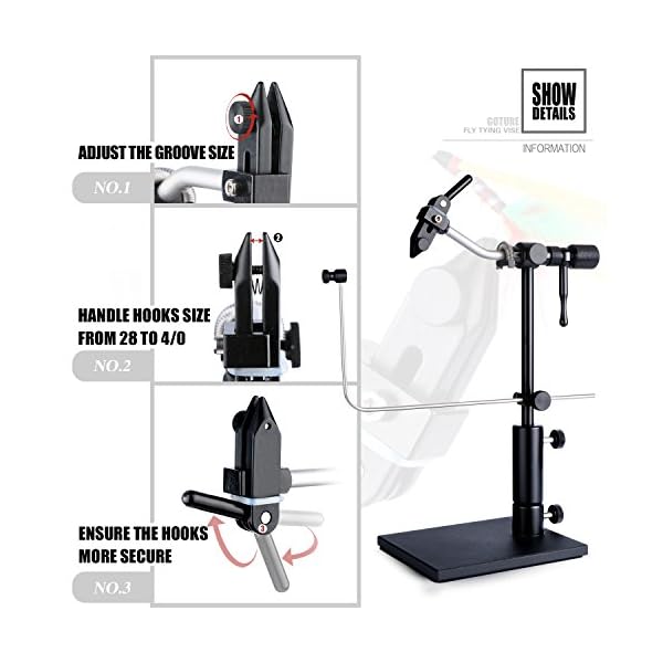 Goture-Rotary-Fly-Tying-Vise-with-Heavy-Pedestal-Base-for-Fly-Fishing-Bait-DIY-with-Case-for-Travel