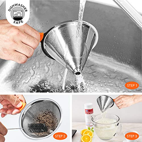 Pour Over Coffee Dripper, Stainless Steel Coffee Filter Reusable Pour