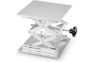 stonylab 9.8 x 9.8 inch Lab Scissors Jack, 250 x 250 mm Stainless Steel Laboratory Support Jack Platform Lab Lift Stand Table