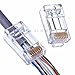 RJ45 CAT6 Connector Pass Through End Shielded Clear Ethernet 8P8C Modular Plug