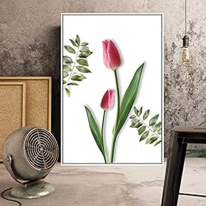 Floating Framed Canvas Wall Art for Living Room, Bedroom Flowers Canvas Prints for Home Decoration Ready to Hang - 16x24 inches