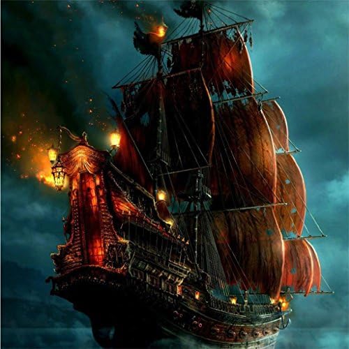 Diy Night Water Sailing Boat Cross Stitch Resin Needlework Home Decoration Rhinestone Mosaic Decor Diamond Embroidery
