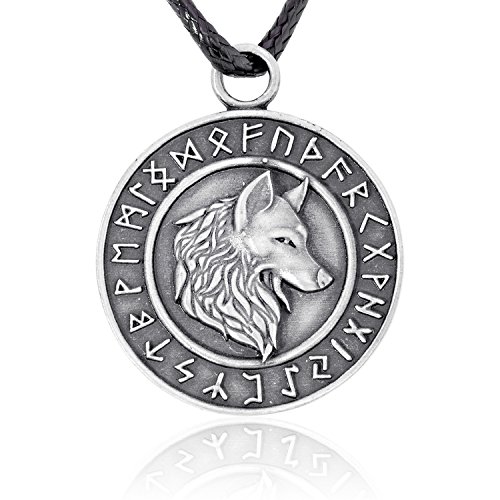 Dan's Jewelers Ancient Wolf Pendant Necklace, Fine Pewter Jewelry