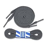 Dark Gray Flat Shoelaces 5/16