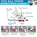 Yarn Ball Winder, Effective Jumbo Size 7-Ounce Capacity Hand Operated Yarn Winder Spinner Baller Roller for Thick Large Wool Yarns Storage Sewing Knitting Crocheting Needs with Crochet Tips Ebook
