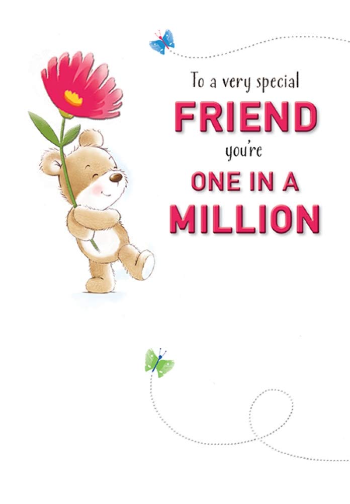 Piccadilly Greetings Cute Birthday Card Friend - 7 x 5 inches