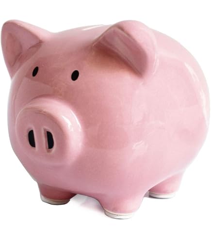 Extra Large Piggy Bank Pig for Children Girl Adults, Ceramics Coin